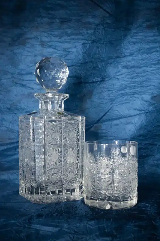 Set Whisky-Dekanter mit Kristallschliff Laura, 1 + 6 Gläser – Bild 2