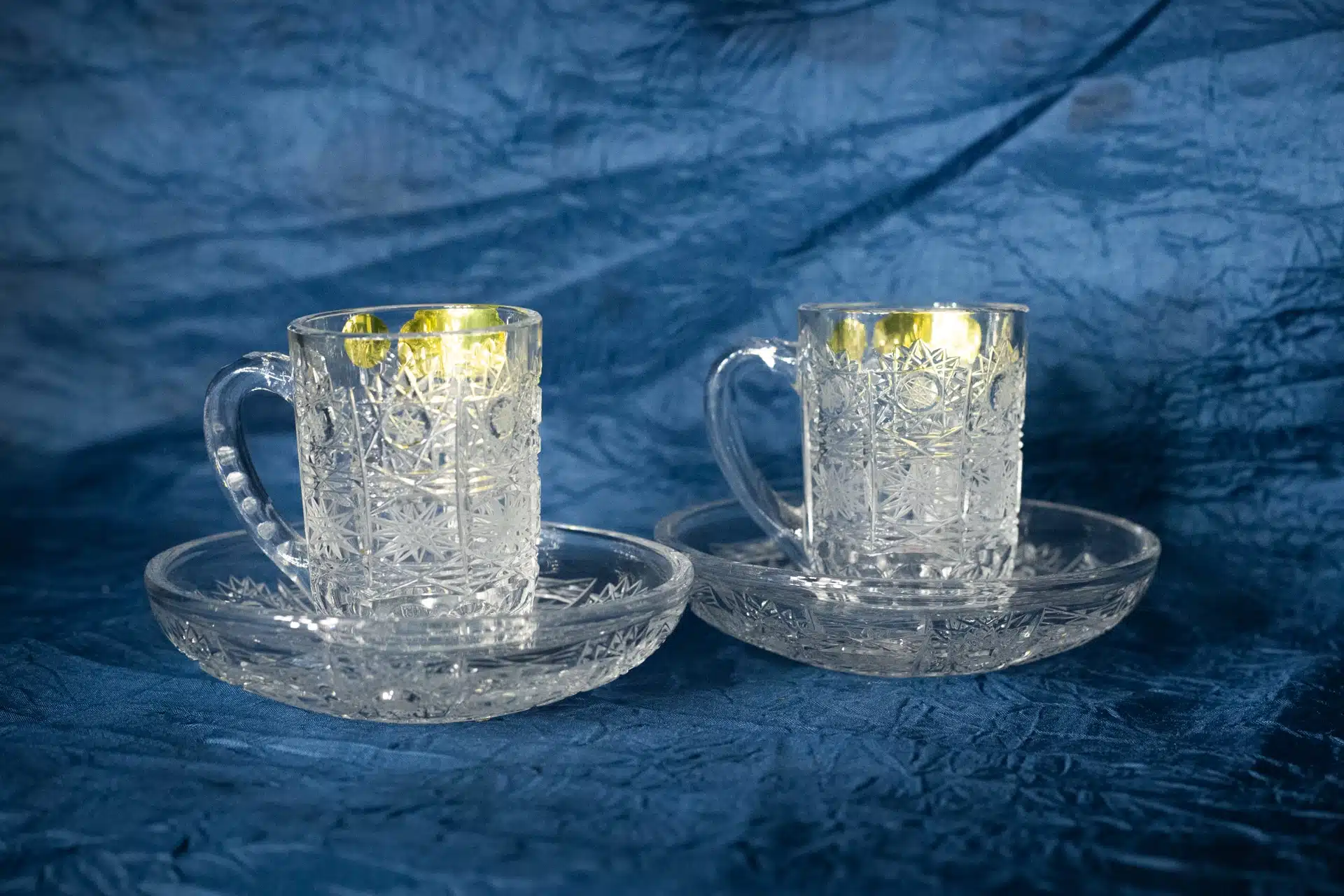 Kristallgeschliffene Kaffeetassen 75 ml, 2er-Set