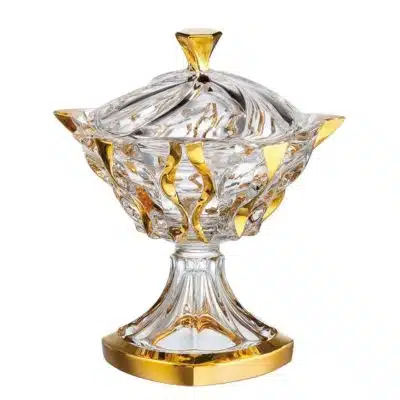 Kristallglas auf dem Bein Samboa Gold 25 cm