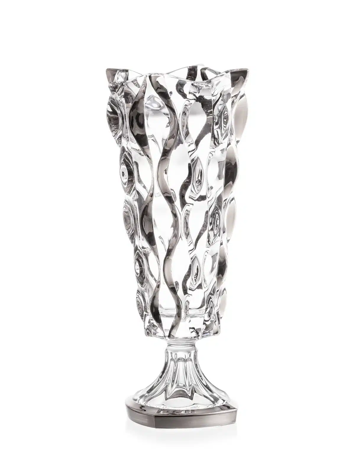 Kristallvase Samboa Platin 40,5 cm