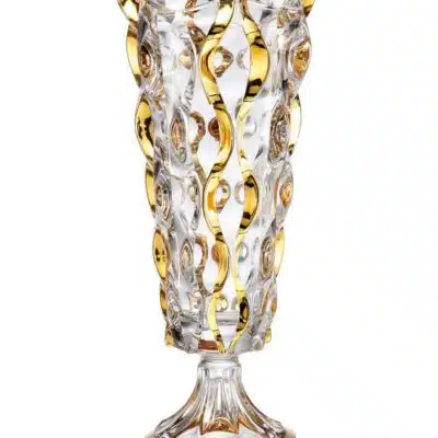 Kristallvase Samboa gold 40,5 cm