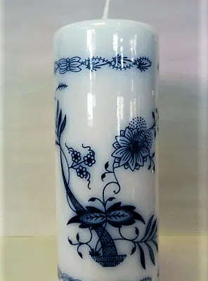 Zwiebelmuster - Paraffinkerze 16 x 6 cm