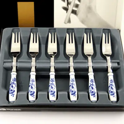 Zwiebelmuster - Dessertgabeln - Set à 6 Stück