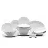 Lunchset für 6 Berna Platinstreifen