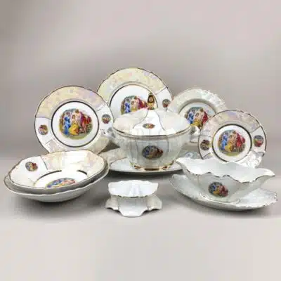 Lunchset für 6 Berna, drei Grazien, Goldlinie