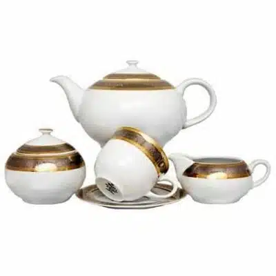 Teeservice für 6 Personen Opalnea Gold mit Platin