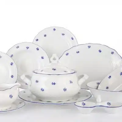 Lunchset für 6 Personen Ophelis blaue Blume