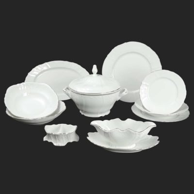 Lunchset für 6 Berna Platinstreifen – Bild 3