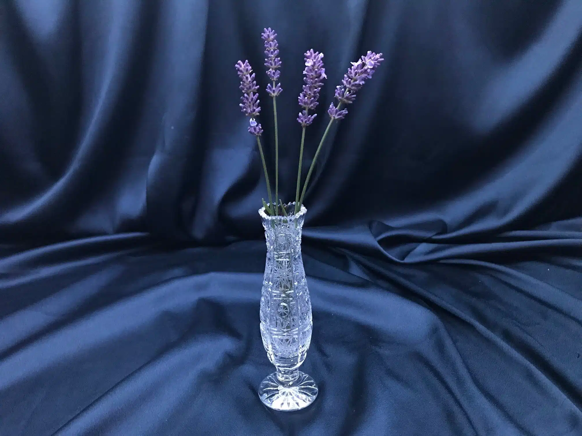 Geschliffene Kristallvase 15 cm – Bild 4