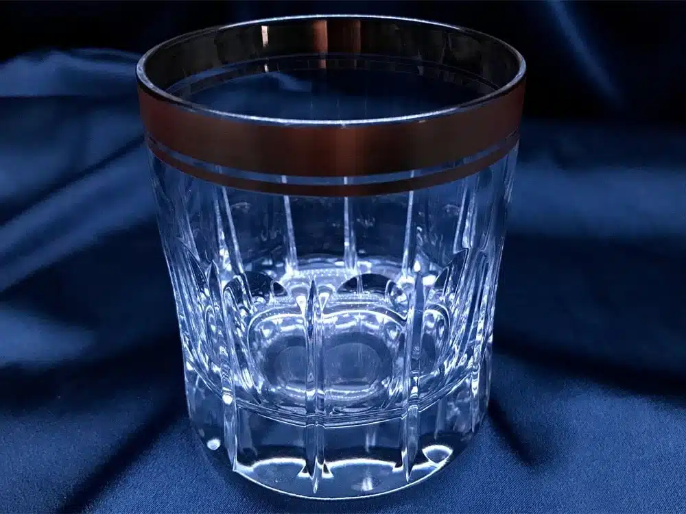 Geschliffene Kristallgläser 250 ml, 6er-Set, handbemalt mit Gold – Bild 2