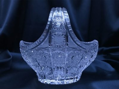 Kristallgeschliffener Dekokorb 14 cm – Bild 2