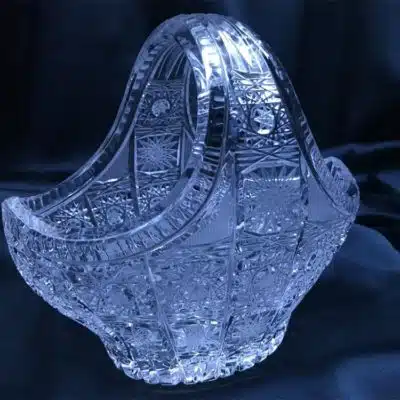 Kristallgeschliffener Dekokorb 14 cm