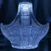 Kristallgeschliffener Dekokorb 20 cm