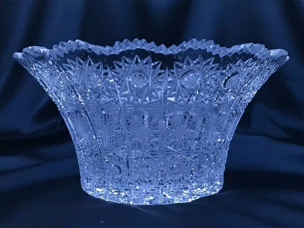 Geschliffene Kristallschale 20 cm