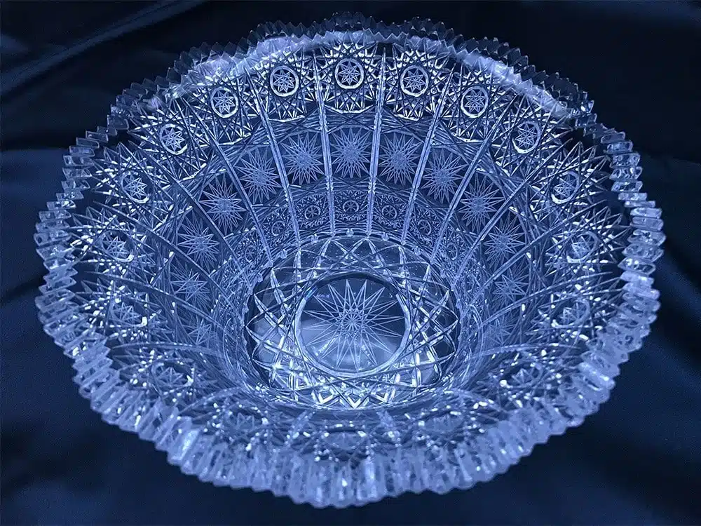 Geschliffene Kristallschale 20 cm – Bild 2