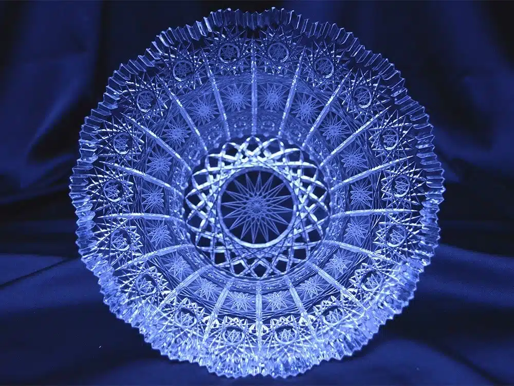 Geschliffene Kristallschale 20 cm – Bild 3