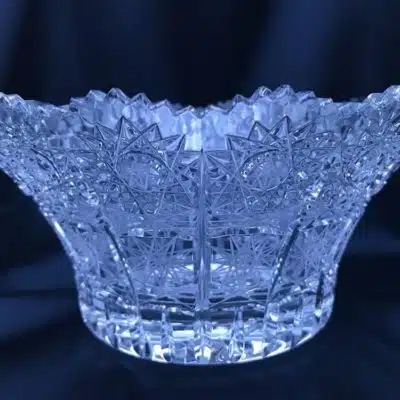 Geschliffene Kristallschale 16 cm