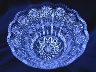Geschliffene Kristallschale 16 cm – Bild 3