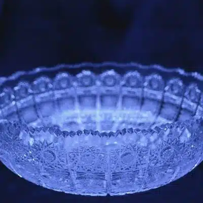 Geschliffene Kristallschale 25 cm