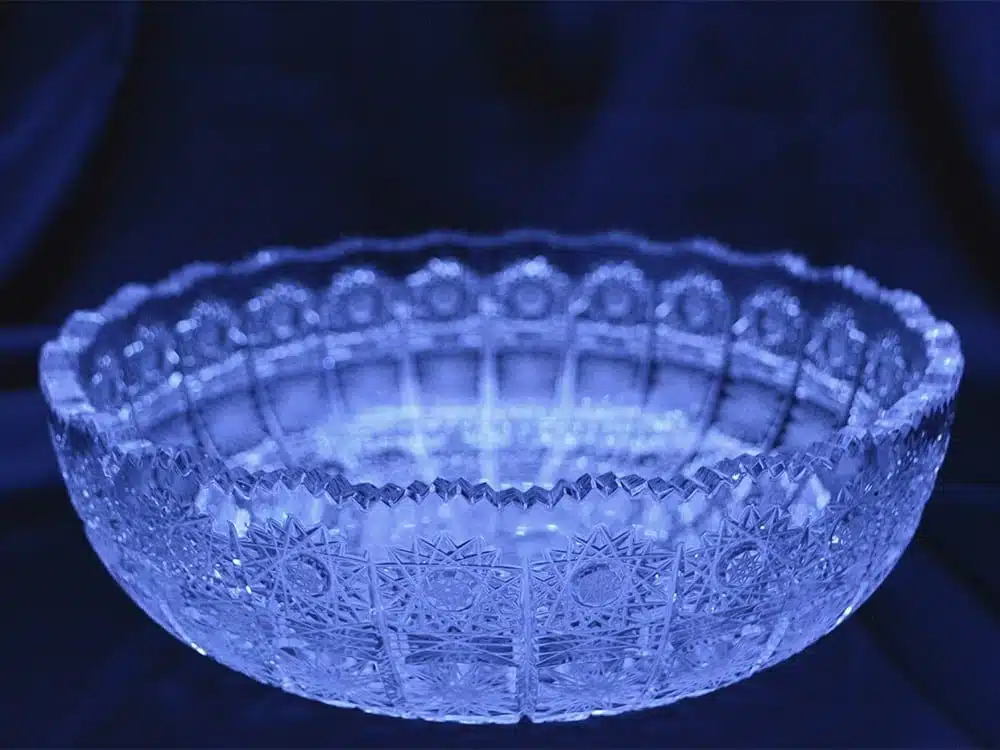Geschliffene Kristallschale 25 cm