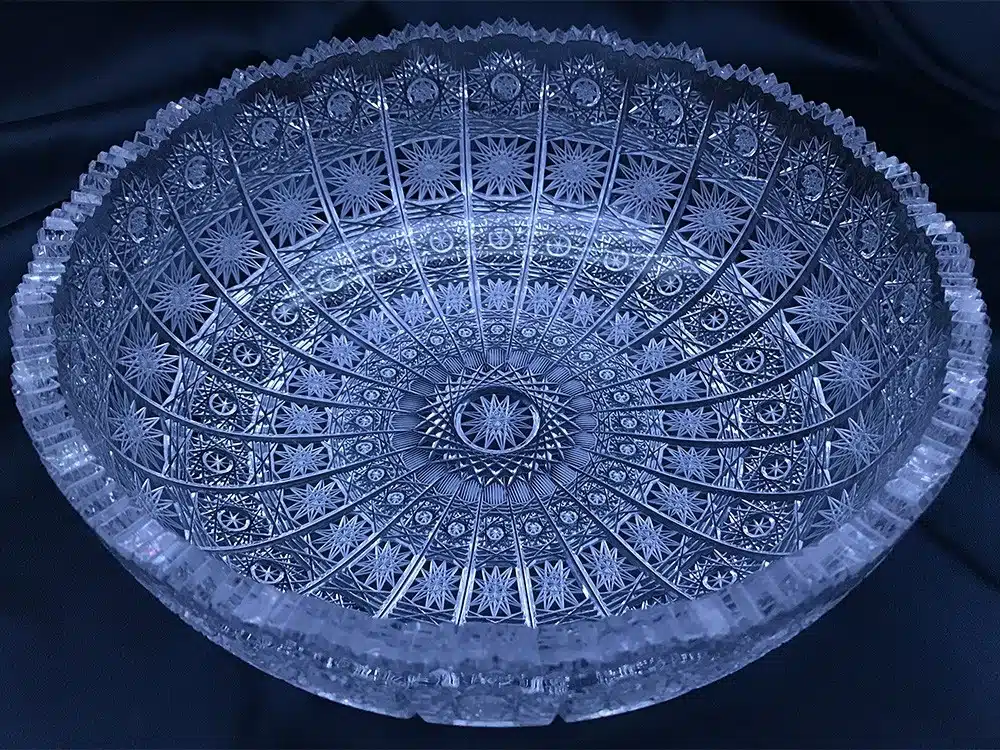 Geschliffene Kristallschale 25 cm – Bild 2
