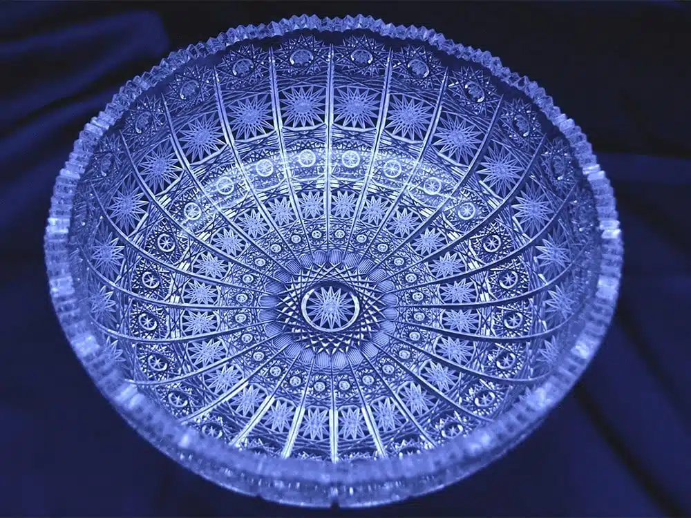Geschliffene Kristallschale 25 cm – Bild 3