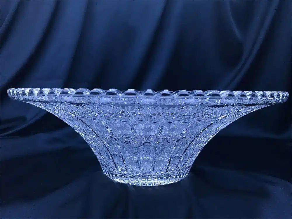 Geschliffene Kristallschale 36 cm – Bild 2