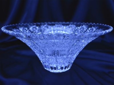 Geschliffene Kristallschale 30 cm