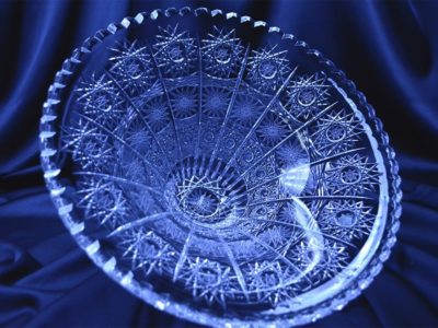 Geschliffene Kristallschale 30 cm – Bild 4