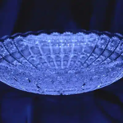 Geschliffene Kristallschale 34,5 cm