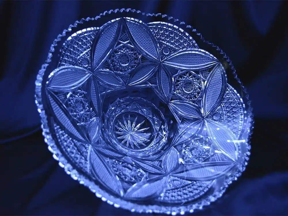 Geschliffene Kristallschale 29,5 cm – Bild 2