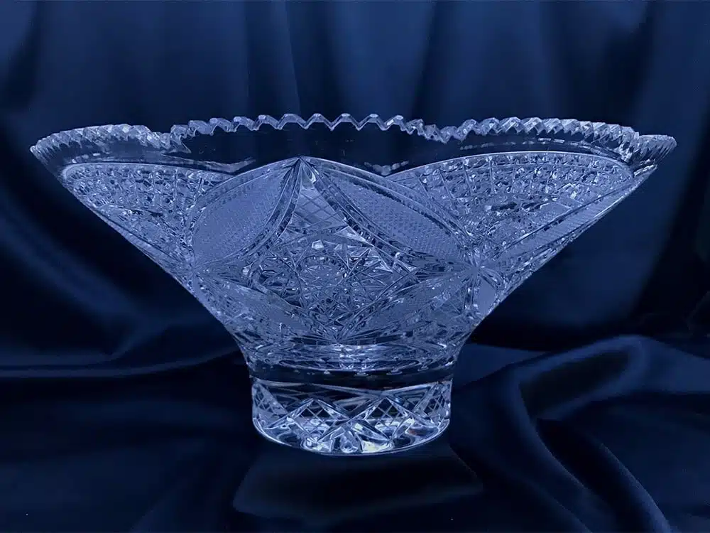 Geschliffene Kristallschale 29,5 cm