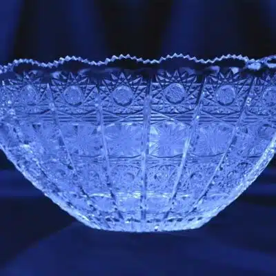 Geschliffene Kristallschale 25 cm