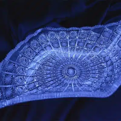 Geschliffene Kristallschale 45 cm