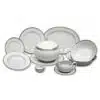 Lunchset für 6 Personen Opalnea Platinrand