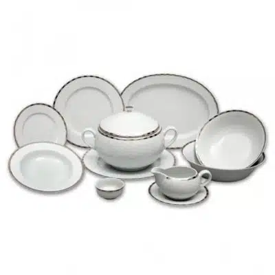 Lunchset für 6 Personen Opalnea Platinrand