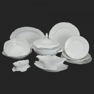 Lunchset für 6 Berna Platinstreifen – Bild 2