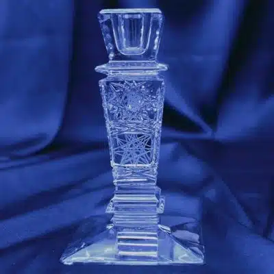 Kerzenhalter aus geschliffenem Kristall, 13,6 cm