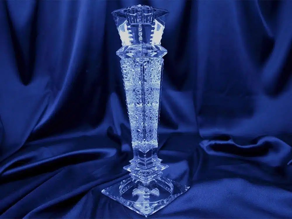 Kerzenhalter aus geschliffenem Kristall, 25,5 cm – Bild 2