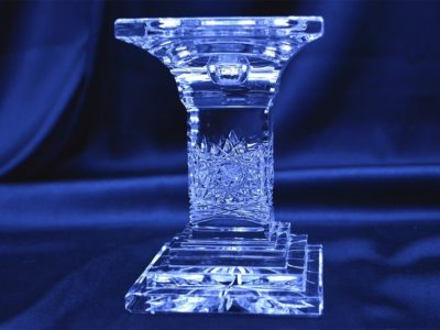 Kerzenhalter aus geschliffenem Kristall, 13,5 cm – Bild 2