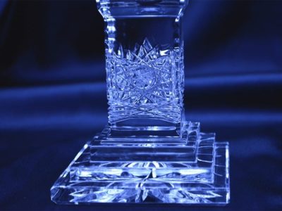 Kerzenhalter aus geschliffenem Kristall, 13,5 cm – Bild 3