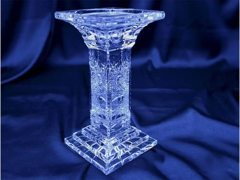 Kerzenhalter aus geschliffenem Kristall, 18 cm