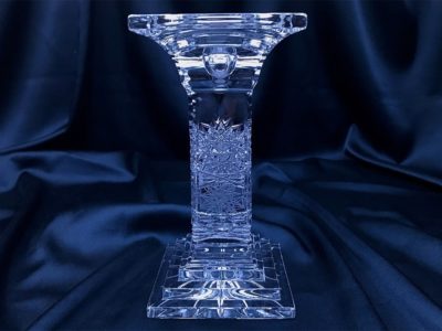 Kerzenhalter aus geschliffenem Kristall, 23 cm