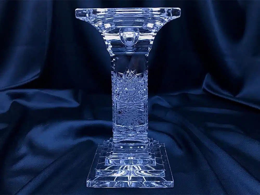 Kerzenhalter aus geschliffenem Kristall, 23 cm