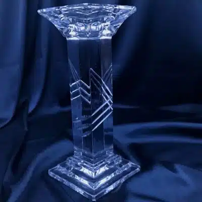 Kerzenhalter aus geschliffenem Kristall, 22 cm
