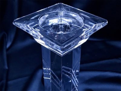 Kerzenhalter aus geschliffenem Kristall, 22 cm – Bild 3