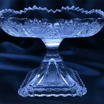 Kristallgeschliffener Teller auf Sockel 14,5 cm