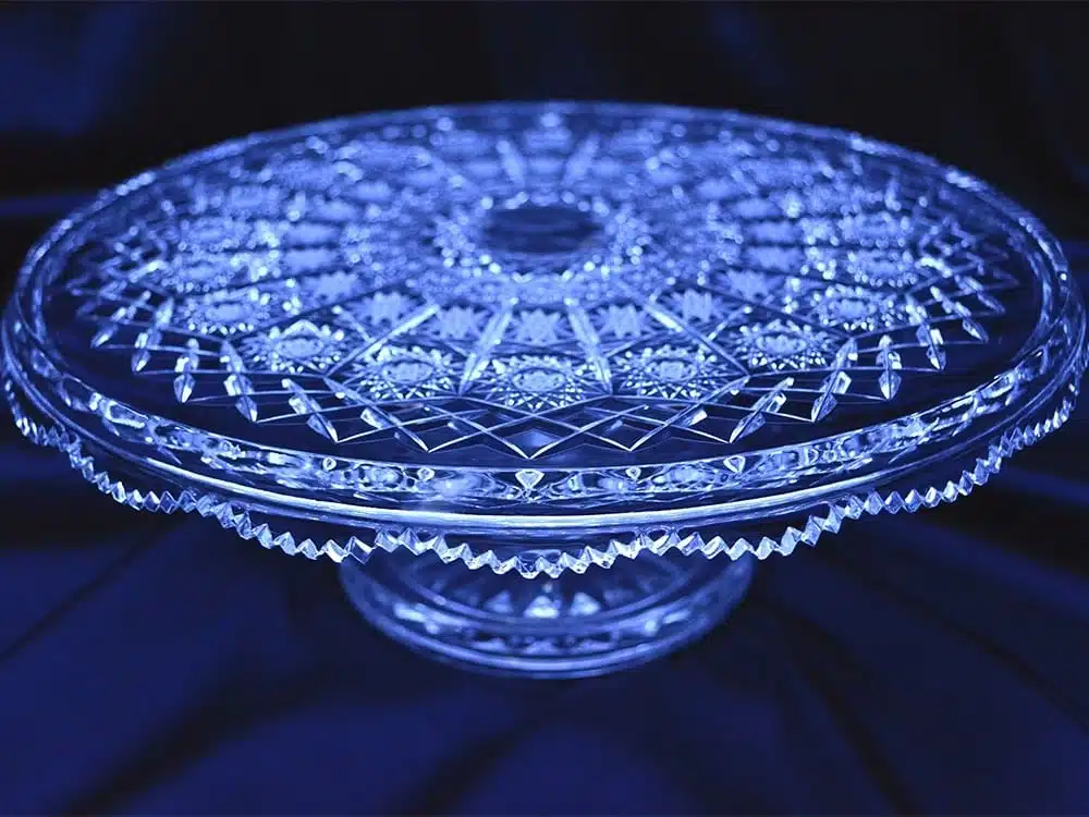 Kristallgeschliffener Tortenständer 35 cm