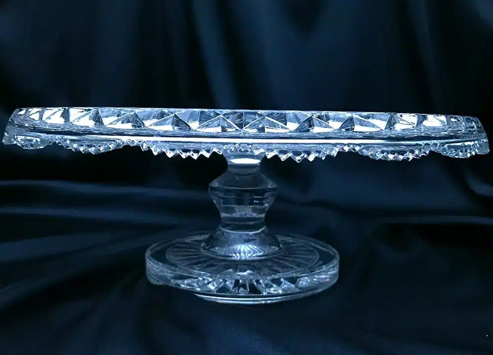 Kristallgeschliffener Tortenständer 35 cm – Bild 3