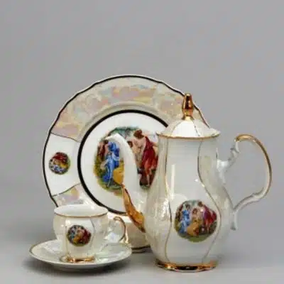 Kaffeeservice für 6 Berna Three Graces Gold Line